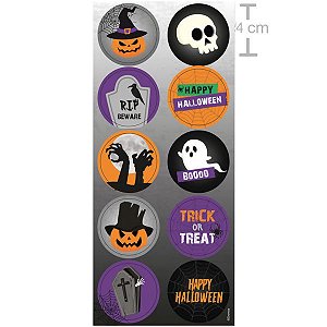 Adesivo Decorativo Halloween Scary Night - 30 unid. Ref. 28110177
