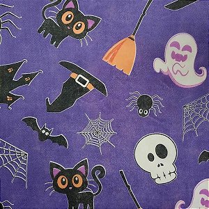 TNT Estampado - Happy Halloween Roxo