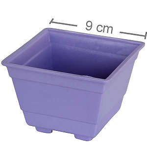 Vaso Quadrado Plástico Lilás