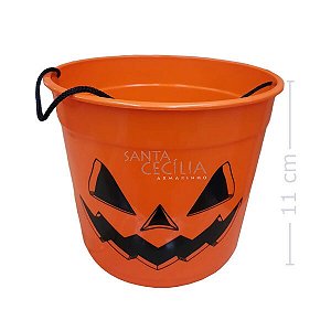 Lembrancinha Balde Abóbora 1Litros Halloween