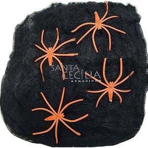 Enfeite para Halloween - Teia de Aranha Preta Ref. Q22027