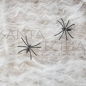 Enfeite para Halloween - Teia de Aranha Branca
