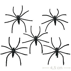 Enfeite Halloween Aranha de Plástico 20 unid - Ref. 50111