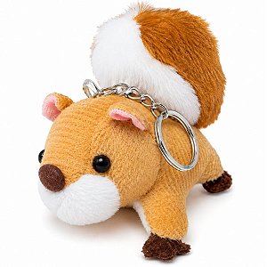 Lembrancinha de Pelúcia com Chaveiro 8cm - Esquilo Bege