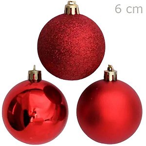 Bolas para Árvore de Natal 6cm - 12 unid. - Ref.CB6