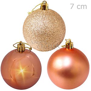 Bolas para Árvore de Natal 7cm - 9 unid. - Ref.CB7