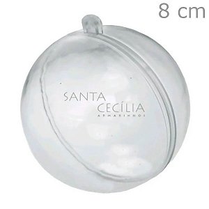 Bola de Acrílico Incolor 8cm - 10 unidades