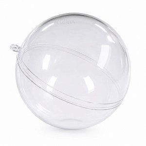Bola de Acrílico 10cm Transparente 10 unid.