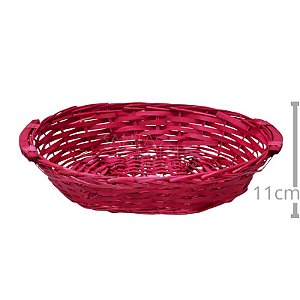 Cesta de Fibra Natural Vermelha - Ref. FD25-7