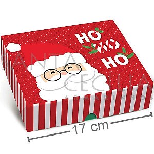 Caixa de Natal Retangular para Presente - Ho Ho Ho P - 10 unid. Ref. 13003069
