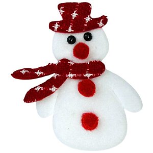 Enfeite de Natal em Feltro - Boneco de Neve - Ref. 0173 - 10 unid.