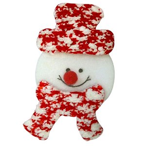 Enfeite de Natal em Feltro - Boneco de Neve Rosto - Ref. 06111 - 10 unid.