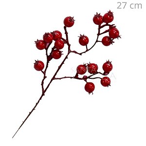 Galho Decorativo com Berries Vermelhas Ref. 7053