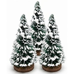 Árvore de Natal Mini 9cm - 3 unidades