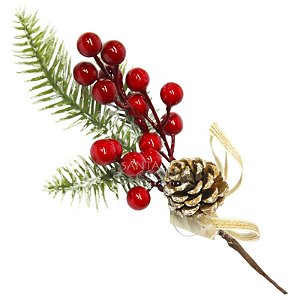Pick de Natal com Pinha e Berries - Ref. 4620312