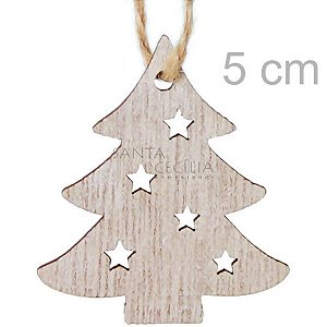 Enfeite de Natal Árvore Vazada 6 unid. MDF Ref 0109-7