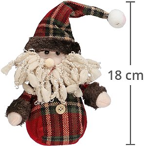 Enfeite de Natal - Papai Noel - Xadrez