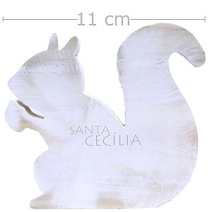 Esquilo em Madeira - Branco