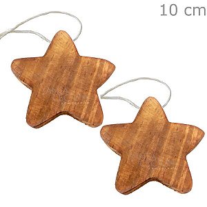 Estrelas em Madeira 2 unid. -Ref. Nº1 Marrom