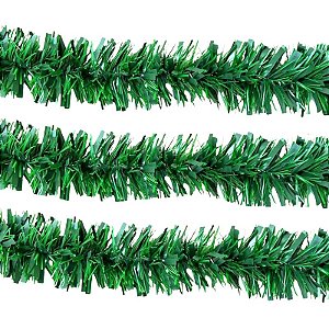 Festão Plástico Verde 11cm x 1,9m - Ref. XS1900