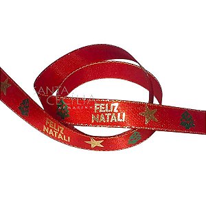 Fita Decorativa Feliz Natal  16mm - 10m Ref. 1930/16