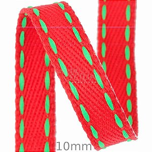 FITA de NATAL SINIMBU 10m ref.1785 10mm cor20 Vermelha com Verde