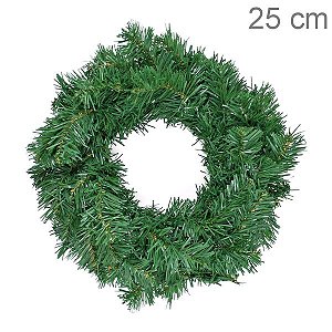Guirlanda de Galhos Verdes - 25 cm de Diâmetro C25