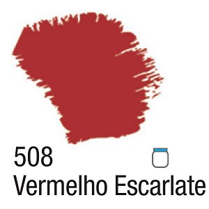 Tinta Acrílica Fosca 37ml - 508 Vermelho Escarlate