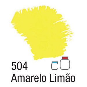 Tinta Acrílica Fosca 37ml - 504 Amarelo Limão