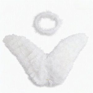 Asa de Anjo com Auréola em Penas de Peru