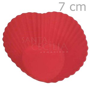 Forma Silicone Coração Para Cupcake 6 unid. - Ref. WX14323