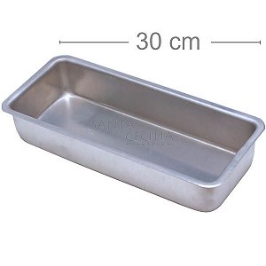 Forma Pão Simples em Alumínio Nº3 - 13x30x5,5cm Cód. 1093