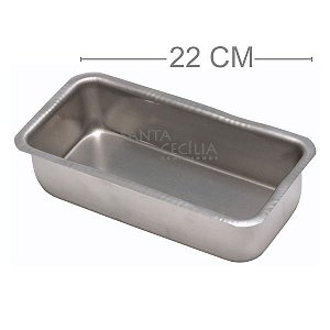 Forma Pão Simples em Alumínio Nº1 - 11x22x5cm Cód. 1091