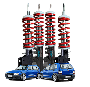 KIT SUSPENSÃO A ROSCA SLIM SUPER SUSPENSÕES - FIAT UNO 1986 A 2013