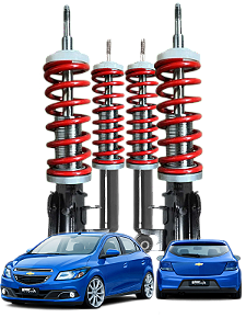 KIT SUSPENSÃO A ROSCA SLIM SUPER SUSPENSÕES - GM ONIX
