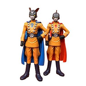 Conjunto 2 Estátuas Gamma 1 e 2 Dragon Ball Super Hero