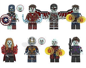 Conjunto 8 Personagens Vingadores Zumbis