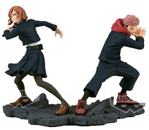 Diorama Jujutsu Kaisen Yuji Itadori e Nobara Kugisaki Vol 03 Battle Model - Original Banpresto