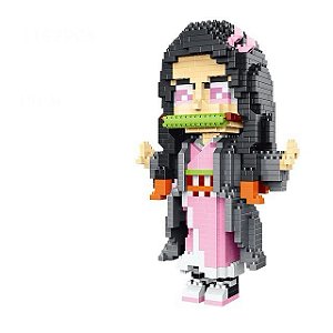 Figure Nezuko Kamado Demon Slayer - Mini Blocos de Montar