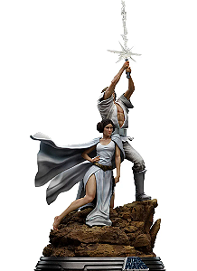 Luke and Leia Deluxe (Movie Poster) - 1/10 Art Scale - Star Wars - Iron Studios