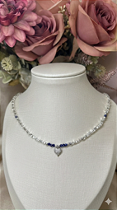 Colar Coleção Cœur — Azul e Branco