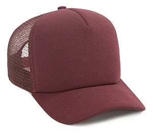 Boné Trucker Bordô Liso Redinha Aba Curva (unidade)