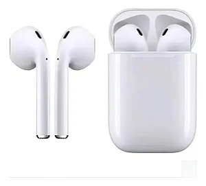 Fone Compatível Ios Android Samsung iPhone Bluetooth Sem Fio Cor Branco TWS i12