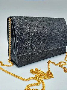 Kit Bolsas De Festa 2 Unidades Preta e Prata