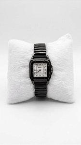 Relógio Feminino Feveli Luxo Quadrado Preto
