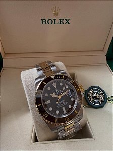 Rolex Submariner Date Prata/Dourado/Preto