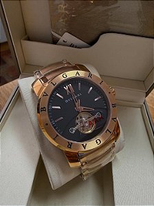 Bvlgari TourBillon Automatico Fundo Preto