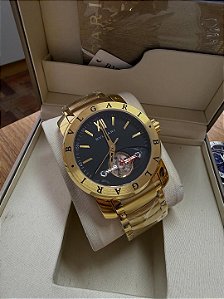 Bvlgari TourBillon Dourado/Preto