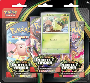 Mega Evolution - Perfect Order - 3-Pack Blister - Inglês