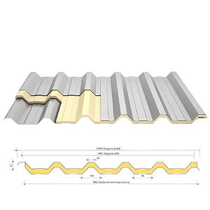 Telha Sanduiche Poliuretano (PU) 30mm TP40